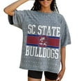 thumbnail image 1 of Women's Gameday Couture Gray South Carolina State Bulldogs On the Ball Oversized T-Shirt, 1 of 2