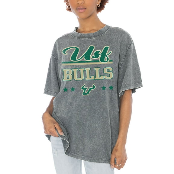 Women's Gameday Couture Gray South Florida Bulls Here To Play Oversized T-Shirt