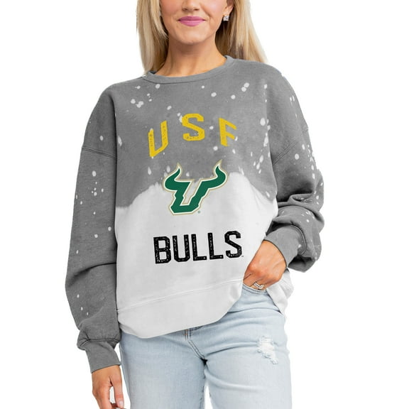Women's Gameday Couture Gray South Florida Bulls Twice As Nice Pullover Sweatshirt