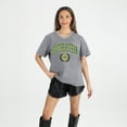 thumbnail image 1 of Women's Gameday Couture Gray Southeastern Louisiana Lions Iconic Edge Rhinestone V-Neck T-Shirt, 1 of 7