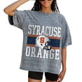 thumbnail image 1 of Women's Gameday Couture Gray Syracuse Orange On the Ball Oversized T-Shirt, 1 of 2
