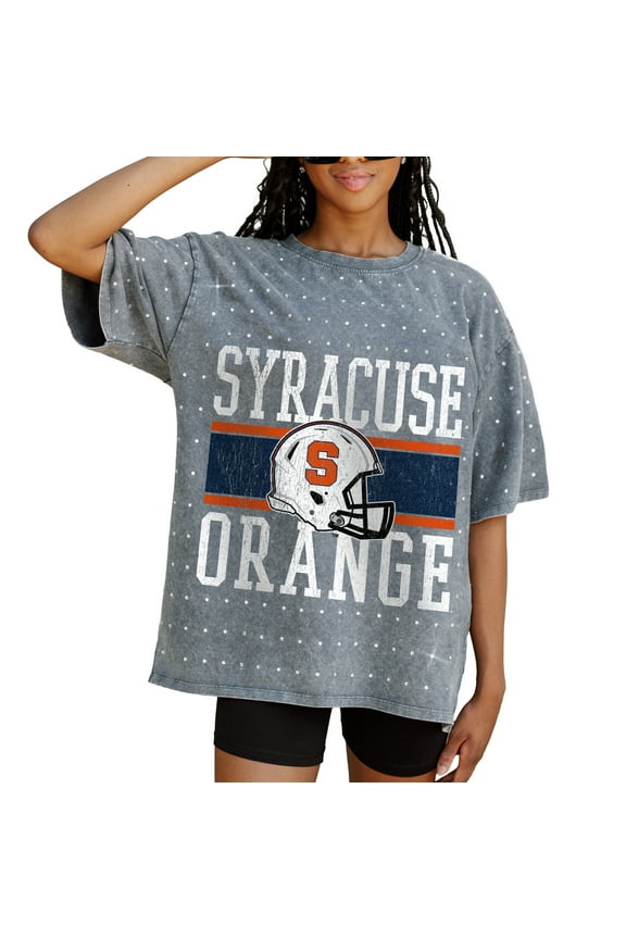 Women's Gameday Couture Gray Syracuse Orange On the Ball Oversized T-Shirt