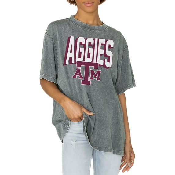Women's Gameday Couture Gray Texas A&M Aggies Solid Defense Oversized T-Shirt