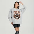thumbnail image 1 of Women's Gameday Couture Gray Texas Longhorns Baseball Premium Fleece Drop Pullover Sweatshirt, 1 of 2