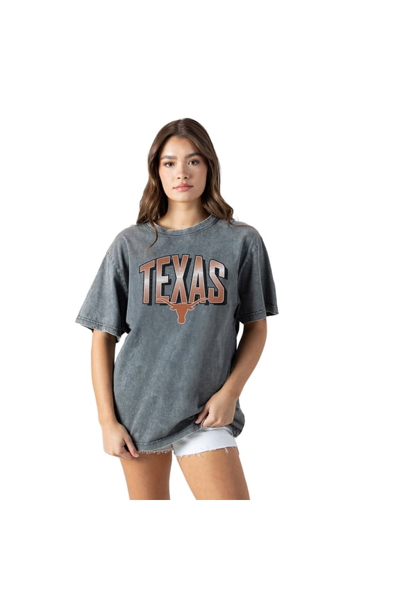 Women's Gameday Couture Gray Texas Longhorns Snow Washed Relaxed Fit Classic T-Shirt