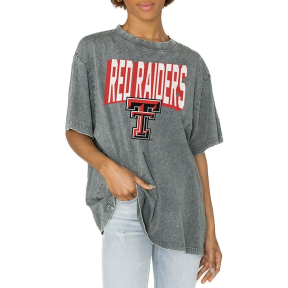 Women's Gameday Couture Gray Texas Tech Red Raiders Solid Defense Oversized T-Shirt