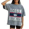 thumbnail image 1 of Women's Gameday Couture Gray UConn Huskies On the Ball Oversized T-Shirt, 1 of 2