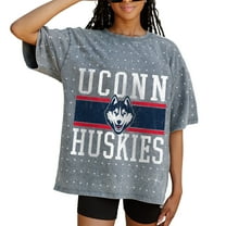 Women's Gameday Couture Gray UConn Huskies On the Ball Oversized T-Shirt