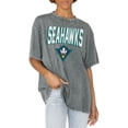 thumbnail image 1 of Women's Gameday Couture Gray UNC Wilmington Seahawks Solid Defense Oversized T-Shirt, 1 of 1