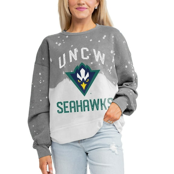 Women's Gameday Couture Gray UNC Wilmington Seahawks Twice As Nice Pullover Sweatshirt