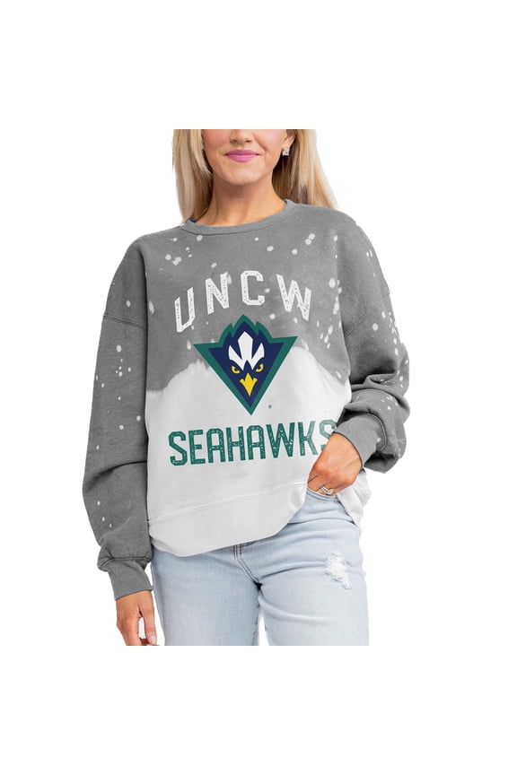 Women's Gameday Couture Gray UNC Wilmington Seahawks Twice As Nice Pullover Sweatshirt
