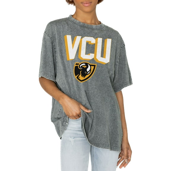 Women's Gameday Couture Gray VCU Rams Solid Defense Oversized T-Shirt