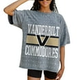 thumbnail image 1 of Women's Gameday Couture Gray Vanderbilt Commodores On the Ball Oversized T-Shirt, 1 of 2