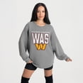 thumbnail image 1 of Women's Gameday Couture Gray Washington Commanders Oversized Pure Motion Corded Sweatshirt, 1 of 4