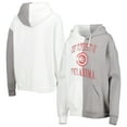thumbnail image 1 of Women's Gameday Couture Gray/White Oklahoma Sooners Split Pullover Hoodie, 1 of 3
