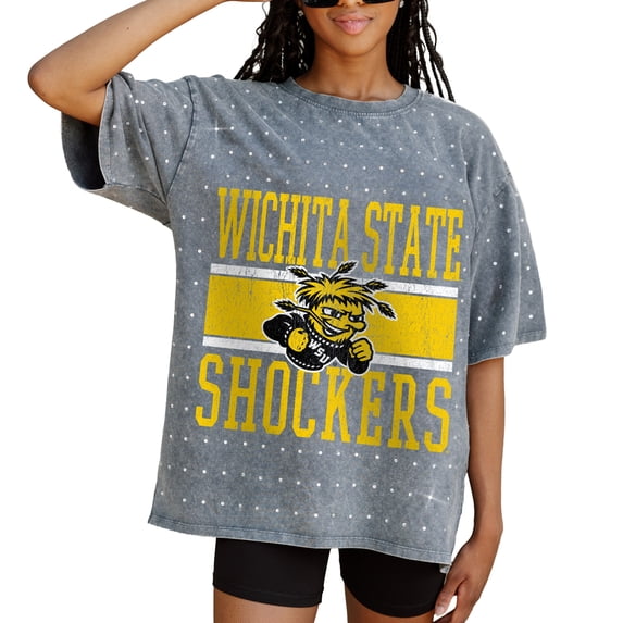 Women's Gameday Couture Gray Wichita State Shockers On the Ball Oversized T-Shirt