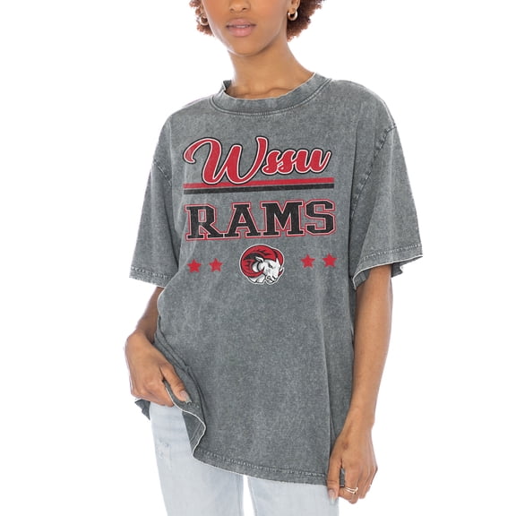 Women's Gameday Couture Gray Winston-Salem State Rams Here To Play Oversized T-Shirt