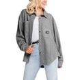 thumbnail image 1 of Women's Gameday Couture Gray Wisconsin Eau Claire Blugolds Switch It Up Button-Up Shacket, 1 of 1