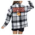 thumbnail image 1 of Women's Gameday Couture  Grey Minnesota Golden Gophers Long Sleeve Brushed Plaid Button-Up Overshirt Jacket, 1 of 4