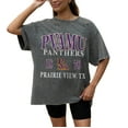 thumbnail image 1 of Women's Gameday Couture Grey Prairie View A&M Panthers Oversized Snow Wash T-Shirt, 1 of 5