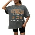 thumbnail image 1 of Women's Gameday Couture Gray UT Dallas Oversized Snow Wash T-Shirt, 1 of 5