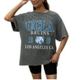 thumbnail image 1 of Women's Gameday Couture Grey UCLA Bruins Oversized Snow Wash T-Shirt, 1 of 5