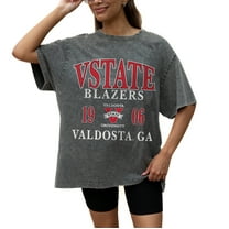 Women's Gameday Couture Grey Valdosta State Blazers Oversized Snow Wash T-Shirt