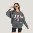 thumbnail image 1 of Women's Gameday Couture  Heather Charcoal Alabama Crimson Tide Oversized Distressed Fleece Pullover Sweatshirt, 1 of 2