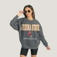 thumbnail image 1 of Women's Gameday Couture  Heather Charcoal Arizona State Sun Devils Oversized Distressed Fleece Pullover Sweatshirt, 1 of 2
