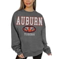 thumbnail image 1 of Women's Gameday Couture  Heather Charcoal Auburn Tigers Distressed Fleece Pullover Sweatshirt, 1 of 2