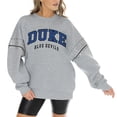 thumbnail image 1 of Women's Gameday Couture Heather Gray Duke Blue Devils Competitive Edge Oversized Fleece Pullover Sweatshirt, 1 of 3