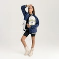 thumbnail image 1 of Women's Gameday Couture  Navy Nashville SC Refined Rivalries Rhinestone Raglan Full-Snap Varsity Bomber Jacket, 1 of 7