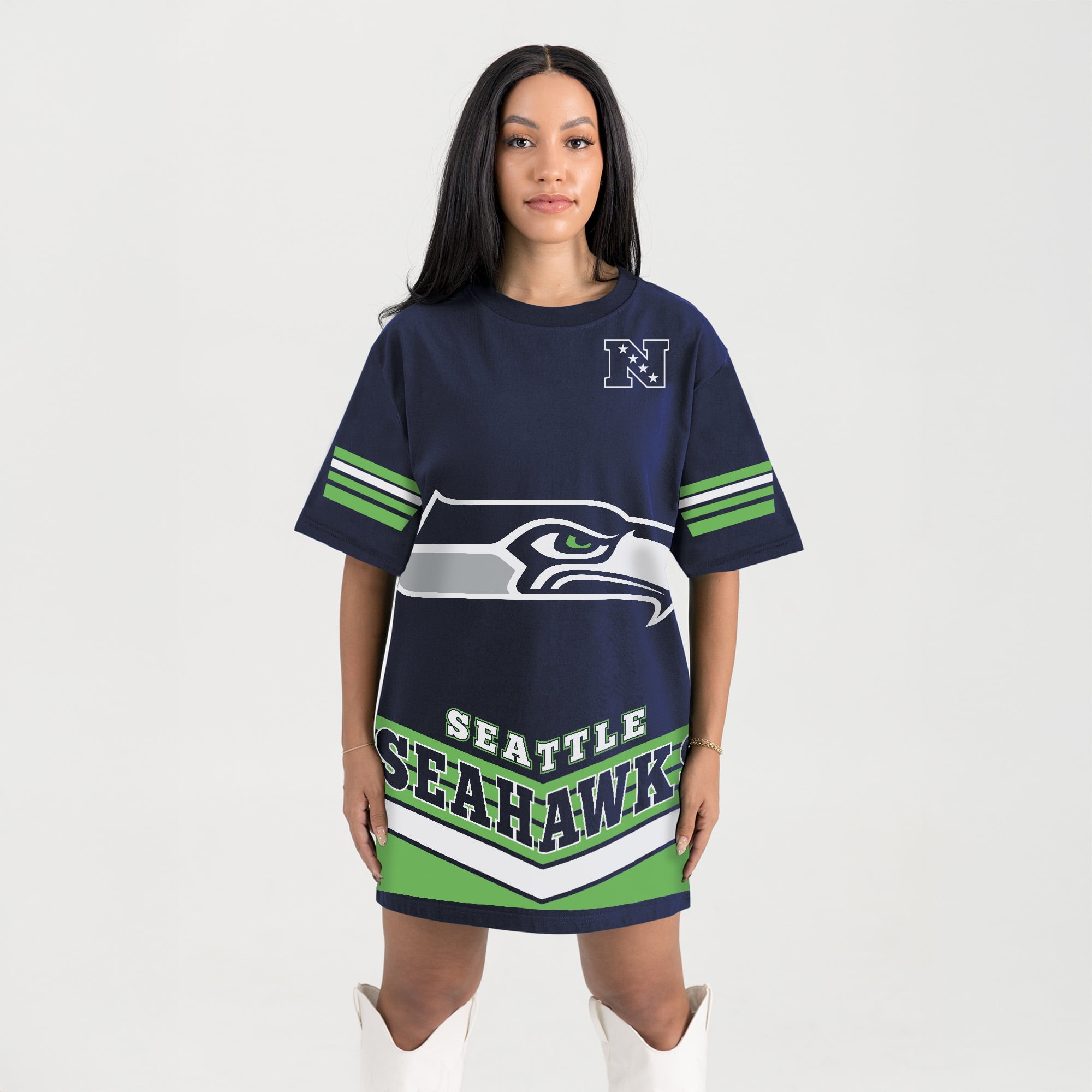 Women's Gameday Couture Navy Seattle Seahawks Perfect Score Vintage T-Shirt Dress - Walmart.com Women's Gameday Couture Navy Seattle Seahawks Perfect Score Vintage T-Shirt Dress - Walmart.com