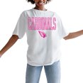 thumbnail image 1 of Women's Gameday Couture Oatmeal Arizona Cardinals On Point Oversized T-Shirt, 1 of 2