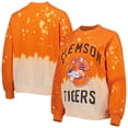 thumbnail image 1 of Women's Gameday Couture Orange Clemson Tigers Twice As Nice Faded Dip-Dye Pullover Long Sleeve Top, 1 of 3