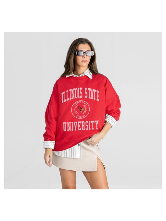 Women's Gameday Couture Red Illinois State Redbirds Prime Play Sweatshirt