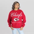 thumbnail image 1 of Women's Gameday Couture Red Kansas City Chiefs Legacy Club Premium Fleece Drop Shoulder Oversized Sweatshirt, 1 of 5