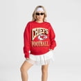 thumbnail image 1 of Women's Gameday Couture Red Kansas City Chiefs Main Character Oversized Premium Drop Shoulder Sweatshirt, 1 of 5
