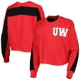 thumbnail image 1 of Women's Gameday Couture Red Wisconsin Badgers Back To Reality Colorblock Pullover Sweatshirt, 1 of 4