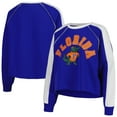 thumbnail image 1 of Women's Gameday Couture Royal Florida Gators Blindside Raglan-Cropped Pullover Sweatshirt, 1 of 3