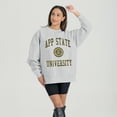 thumbnail image 1 of Women's Gameday Couture Steel Appalachian State Mountaineers Oversized Good Vibes Premium Fleece Drop Shoulder Pullover, 1 of 1