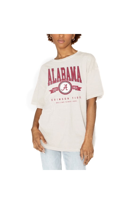 Women's Gameday Couture White Alabama Crimson Tide Get Goin' Oversized T-Shirt