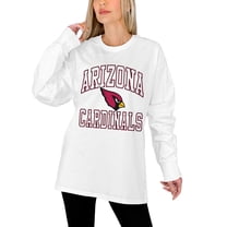 Women's Gameday Couture White Arizona Cardinals Mind Games Oversized Long Sleeve T-Shirt