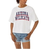 Women's Gameday Couture White Arizona Wildcats Claim To Fame Boxy Cropped T-Shirt