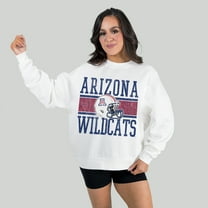 Women's Gameday Couture White Arizona Wildcats Fair Catch Pullover Sweatshirt