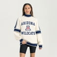thumbnail image 1 of Women's Gameday Couture White Arizona Wildcats Oversized Vivid Turtleneck Sweatshirt, 1 of 5