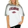 thumbnail image 1 of Women's Gameday Couture  White Arkansas Razorbacks Interception Oversized T-Shirt, 1 of 1