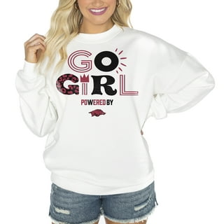 Women's Gameday Couture White Arkansas Razorbacks It's A Vibe Dolman  Pullover Sweatshirt