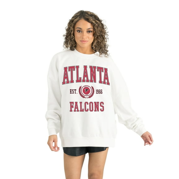 Women's Gameday Couture White Atlanta Falcons Timeless Triumph Premium Fleece Pullover Sweatshirt