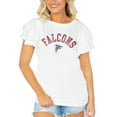 thumbnail image 1 of Women's Gameday Couture  White Atlanta Falcons Valkyrie Ruffle Sleeve Lightweight Top, 1 of 2